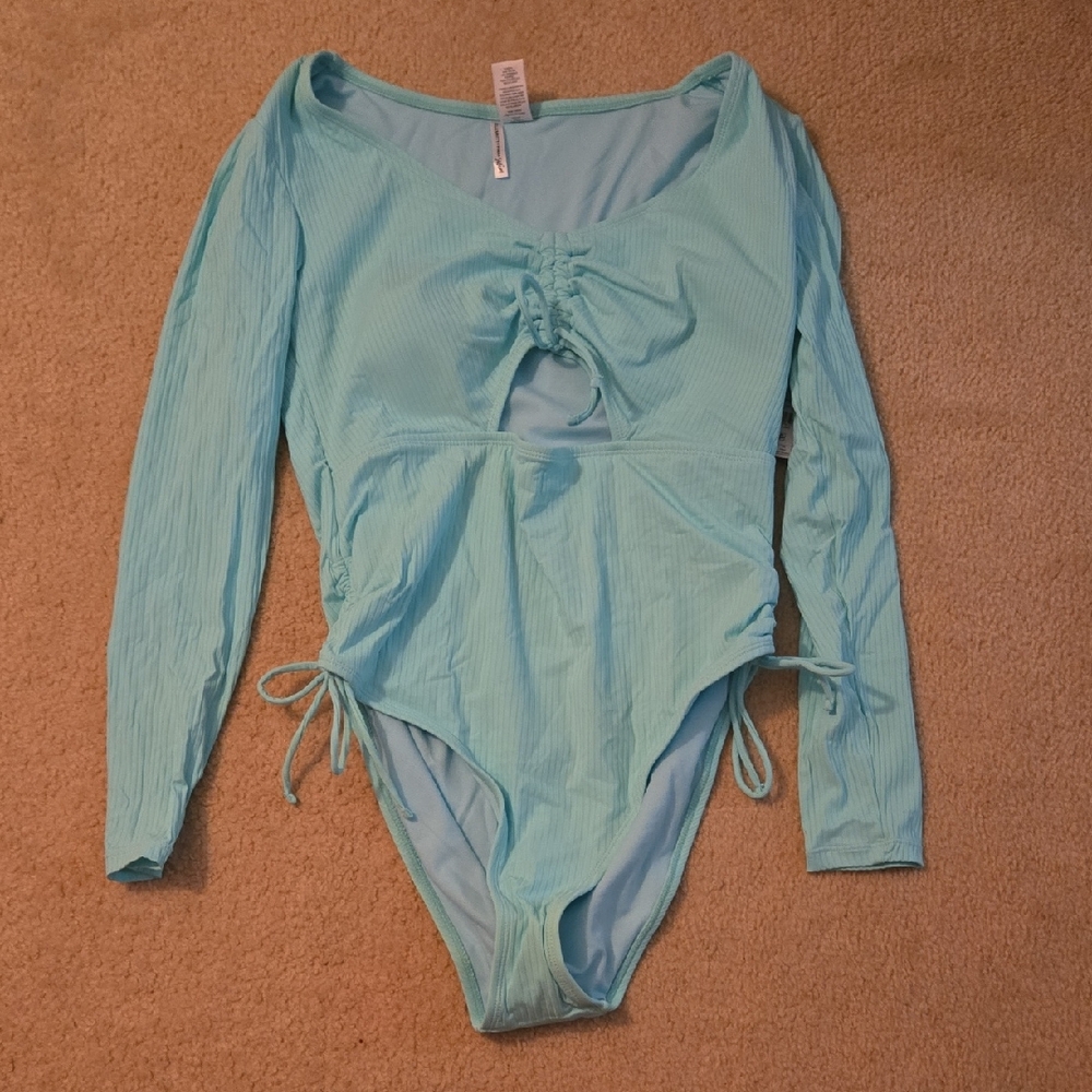 NWT Womens Aqua Long Sleeve One Piece Swim Wear